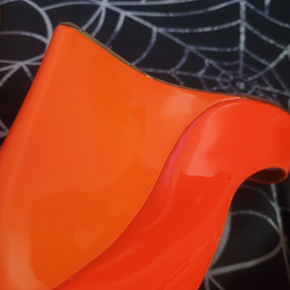 Jimmy Choo Vibrant Orange Heels - Picture 6 of 7